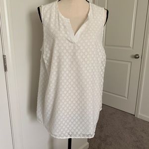 Polka dot sleeveless blouse